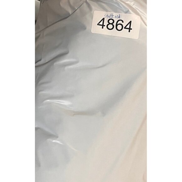 Stafford Corduroy Blazer Jacket Mens Size 44S Tan Beige 2 Button Sport Coat VTG - Picture 14 of 14